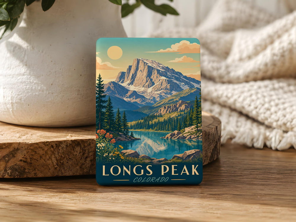 Longs Peak Fridge Magnet, Rocky Mountain National Park Souvenir Magnet, Colorado Mountain Peak Refrigerator Magnet