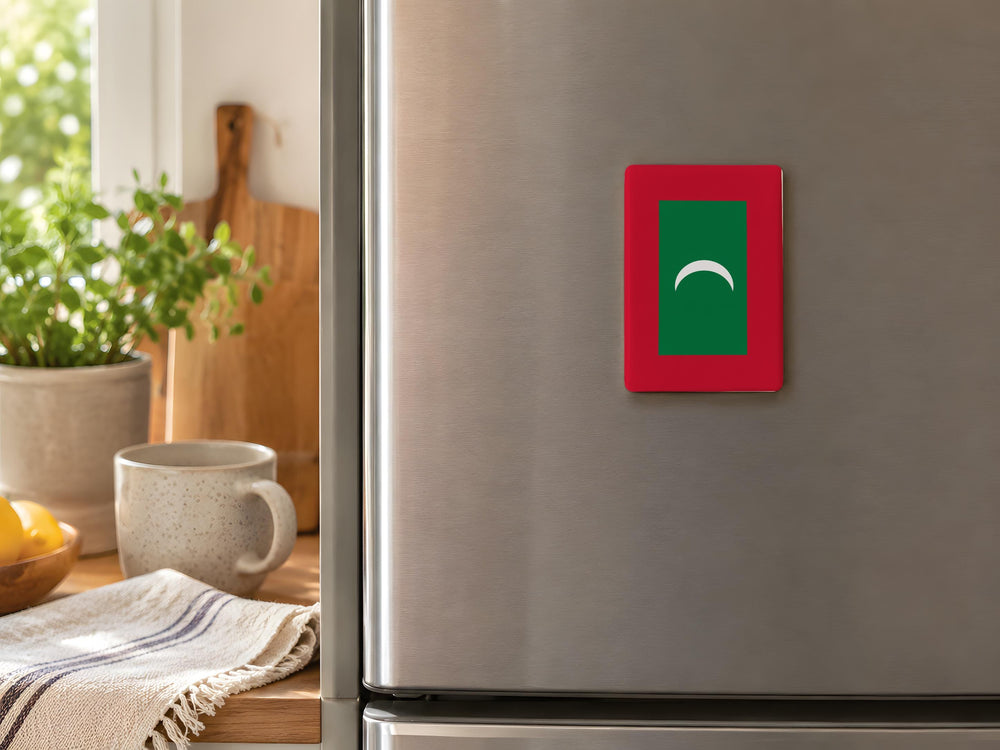 Maldives Flag Fridge Magnet, Maldives Souvenir Magnet, Maldives National Flag Magnet, Travel Gift, Country Flag Magnet