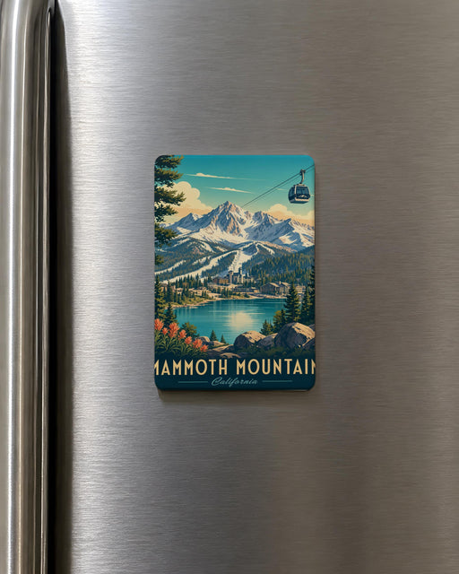 Mammoth Mountain Fridge Magnet, Mammoth Lakes California Souvenir Magnet, Sierra Nevada Ski Resort Travel Gift