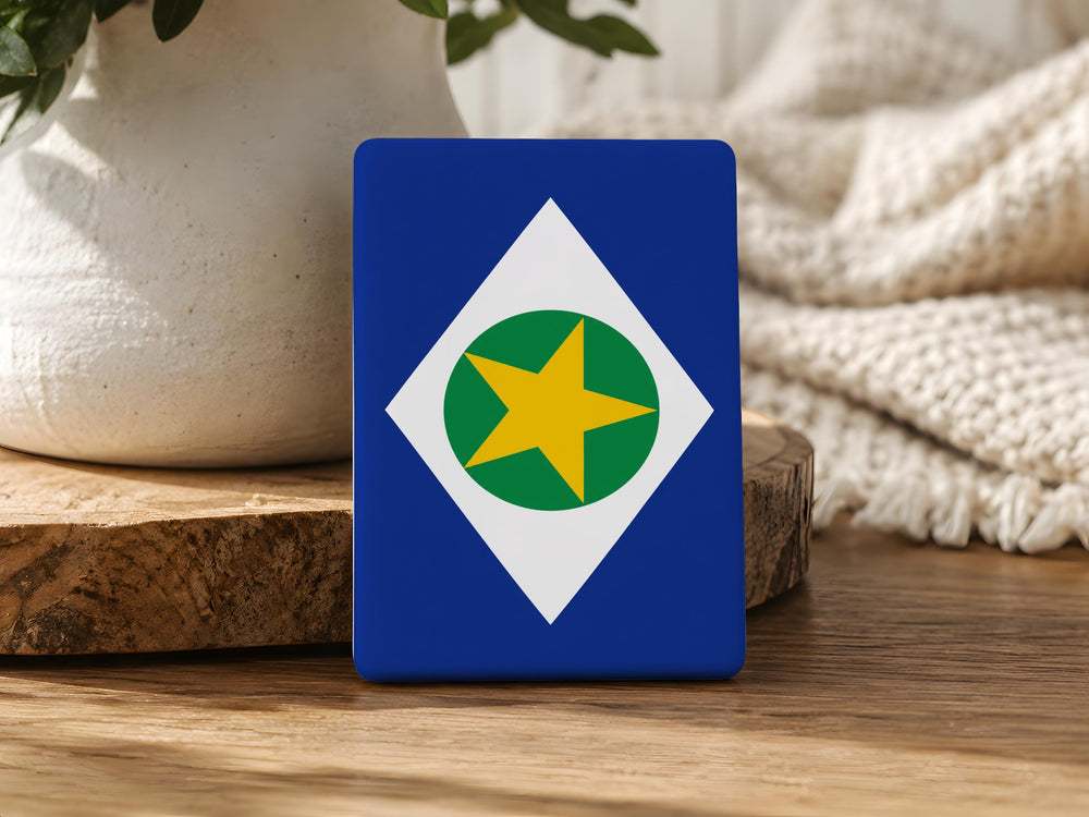 Mato Grosso State Flag Fridge Magnet, Brazil State Flag Magnet, Mato Grosso Souvenir Magnet, Brazilian Flag Decor Magnet