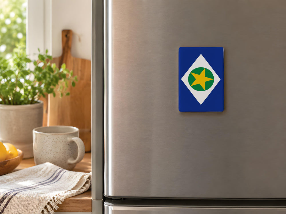 Mato Grosso State Flag Fridge Magnet, Brazil State Flag Magnet, Mato Grosso Souvenir Magnet, Brazilian Flag Decor Magnet