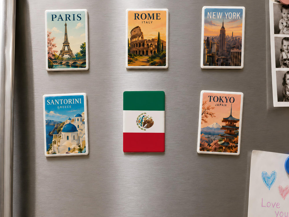Mexico Flag Fridge Magnet, Mexican Flag Souvenir Magnet, Mexico Souvenir, Patriotic Mexico Magnet, Mexico Gift