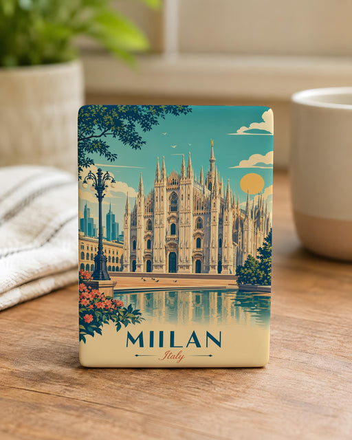 Milan Cathedral Fridge Magnet, Duomo di Milano Souvenir Magnet, Italy Travel Gift, Milano Landmark Kitchen Magnet