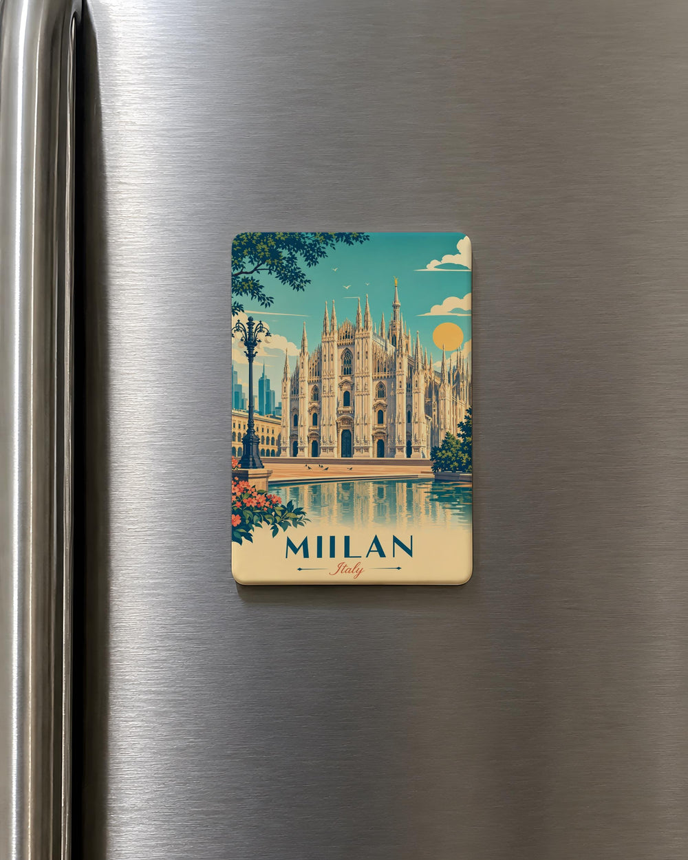 Milan Cathedral Fridge Magnet, Duomo di Milano Souvenir Magnet, Italy Travel Gift, Milano Landmark Kitchen Magnet