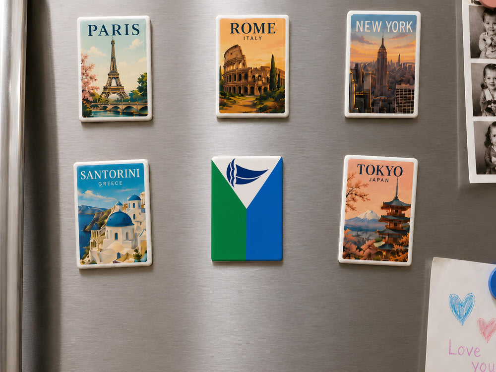 Minneapolis Flag Fridge Magnet, Minneapolis Minnesota Flag Magnet, Twin Cities Souvenir Refrigerator Magnet