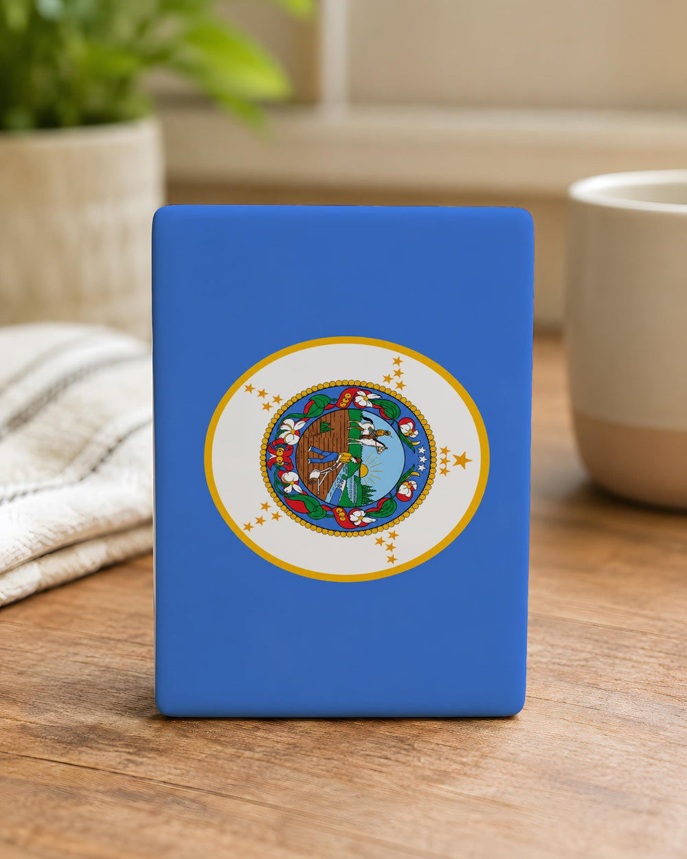 Minnesota State Flag Fridge Magnet, Minnesota Flag Magnet, State Flag Refrigerator Magnet, Minnesota Souvenir Magnet