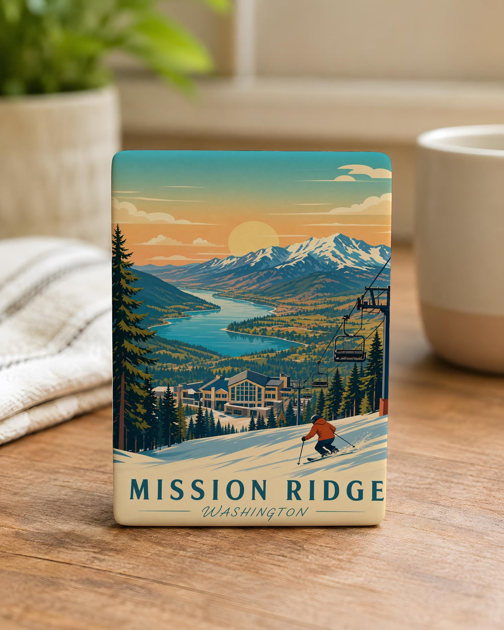 Mission Ridge Fridge Magnet, Mission Ridge Ski Area Souvenir Magnet, Mountain Resort Travel Keepsake, Washington Ski Trip Gift