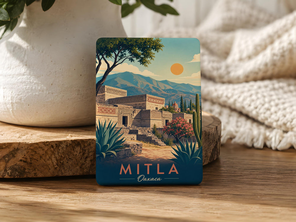 Mitla Fridge Magnet, Mitla Mexico Souvenir Magnet, Oaxaca Travel Gift, Archaeological Site Magnet, Mitla Ruins Magnet