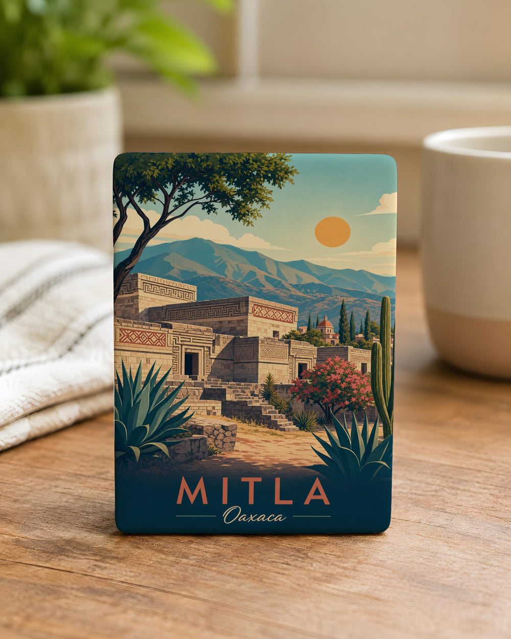 Mitla Fridge Magnet, Mitla Mexico Souvenir Magnet, Oaxaca Travel Gift, Archaeological Site Magnet, Mitla Ruins Magnet
