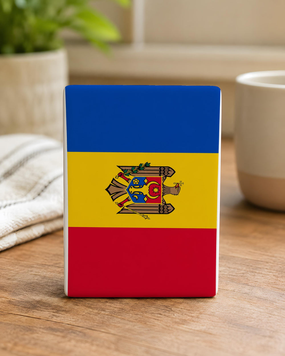 Moldova Flag Fridge Magnet, Moldovan National Flag Magnet, Moldova Souvenir Kitchen Magnet, Eastern Europe Travel Gift