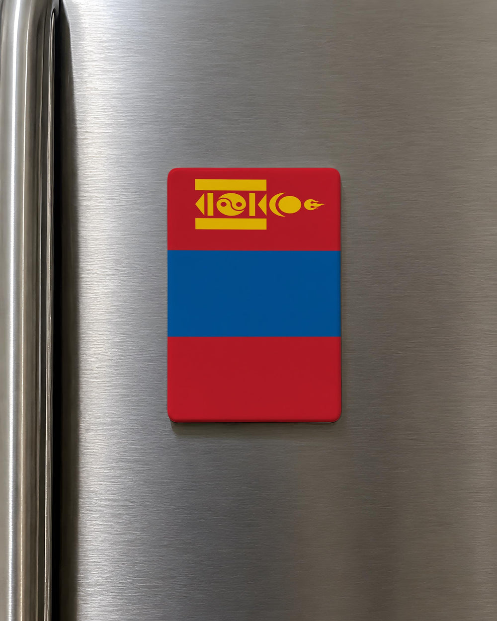 Mongolia Flag Fridge Magnet, Mongolian National Flag Magnet, Mongolia Souvenir Magnet, Travel Gift, Country Flag Magnet