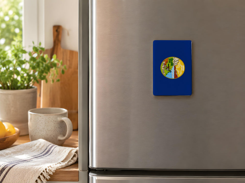 Montana State Flag Fridge Magnet, Montana Souvenir Magnet, Big Sky Country Gift, USA State Flag Kitchen Magnet