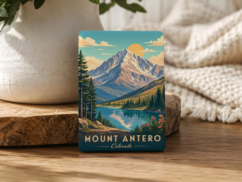 Mount Antero Fridge Magnet, Colorado Mountain Souvenir Magnet, Rocky Mountains Travel Keepsake, Peak Landmark Magnet
