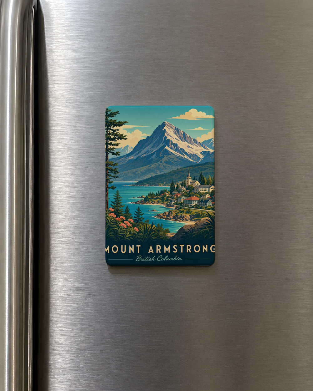 Mount Armstrong Fridge Magnet, Mountain Peak Souvenir Magnet, Hiking Adventure Travel Keepsake, Outdoor Nature Decor Magnet