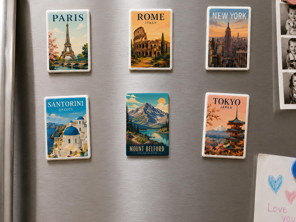 Mount Belford Fridge Magnet, Colorado Mountain Peak Souvenir, Hiking & Trail Travel Keepsake Gift