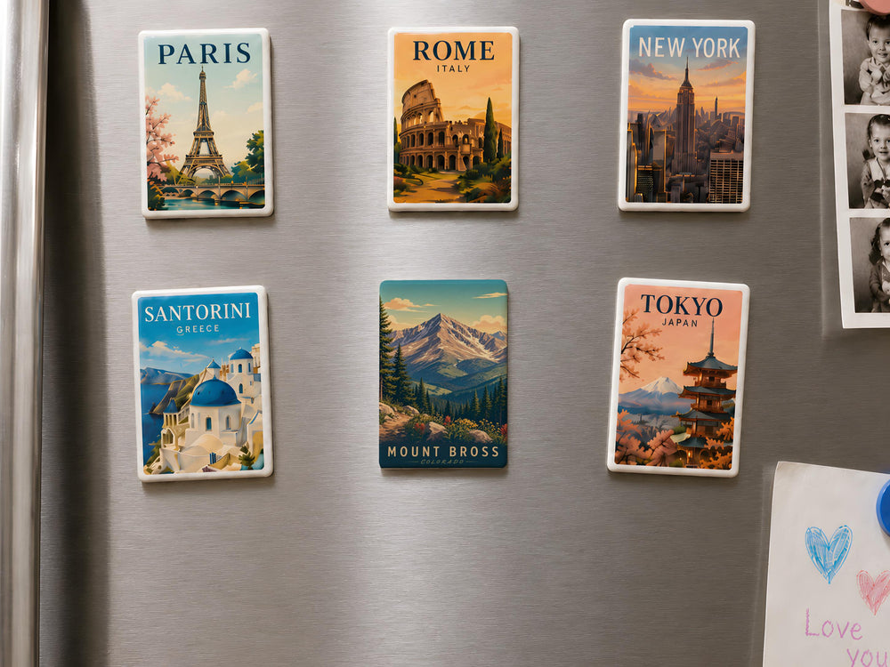 Mount Bross Colorado Fridge Magnet, Rocky Mountain Peak Souvenir, Fourteener Hiking Gift, Mountain Landscape Magnet