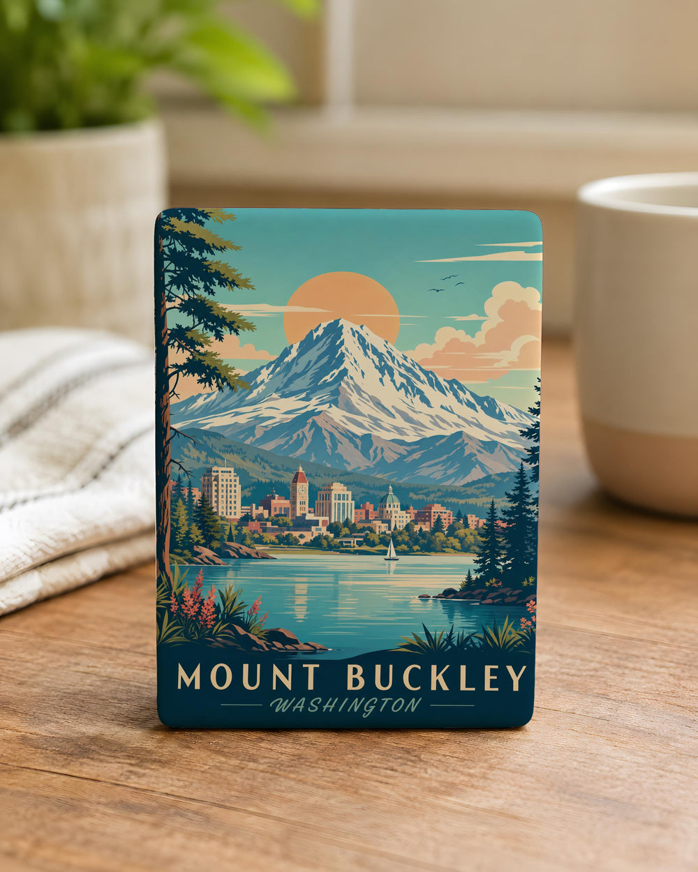 Mount Buckley Fridge Magnet, Mars Rover Landscape Souvenir Magnet, Space Exploration Gift, NASA Mars Mission Keepsake