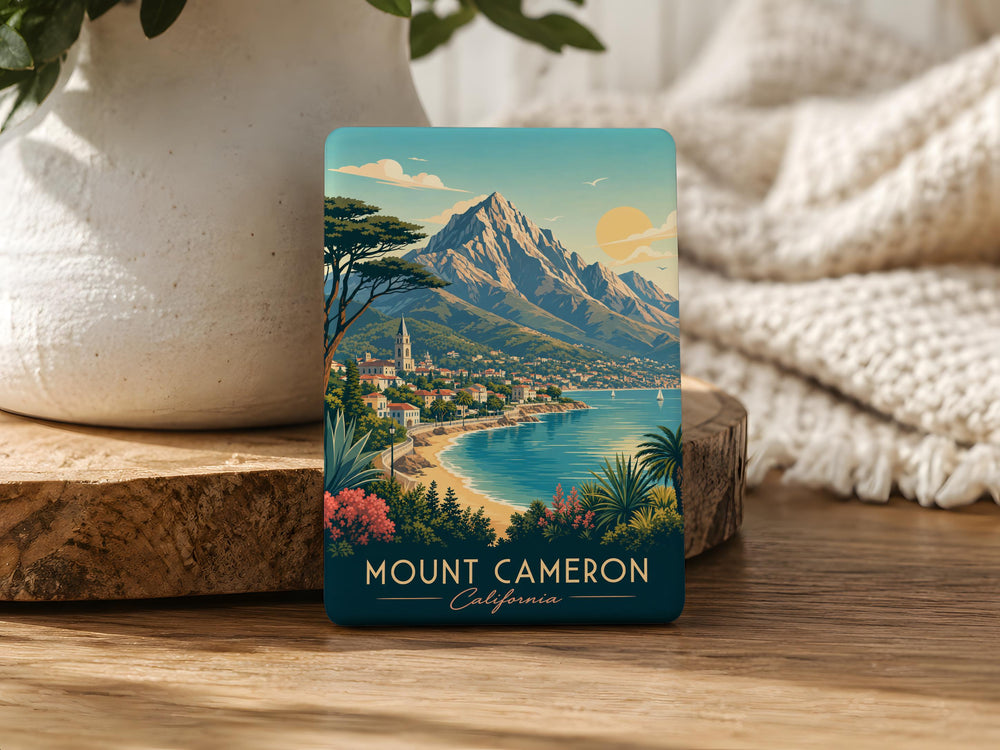 Mount Cameron Fridge Magnet, Mount Cameron Peak Souvenir Magnet, Mountain Travel Keepsake, Hiking Gift, Nature Lover Magnet