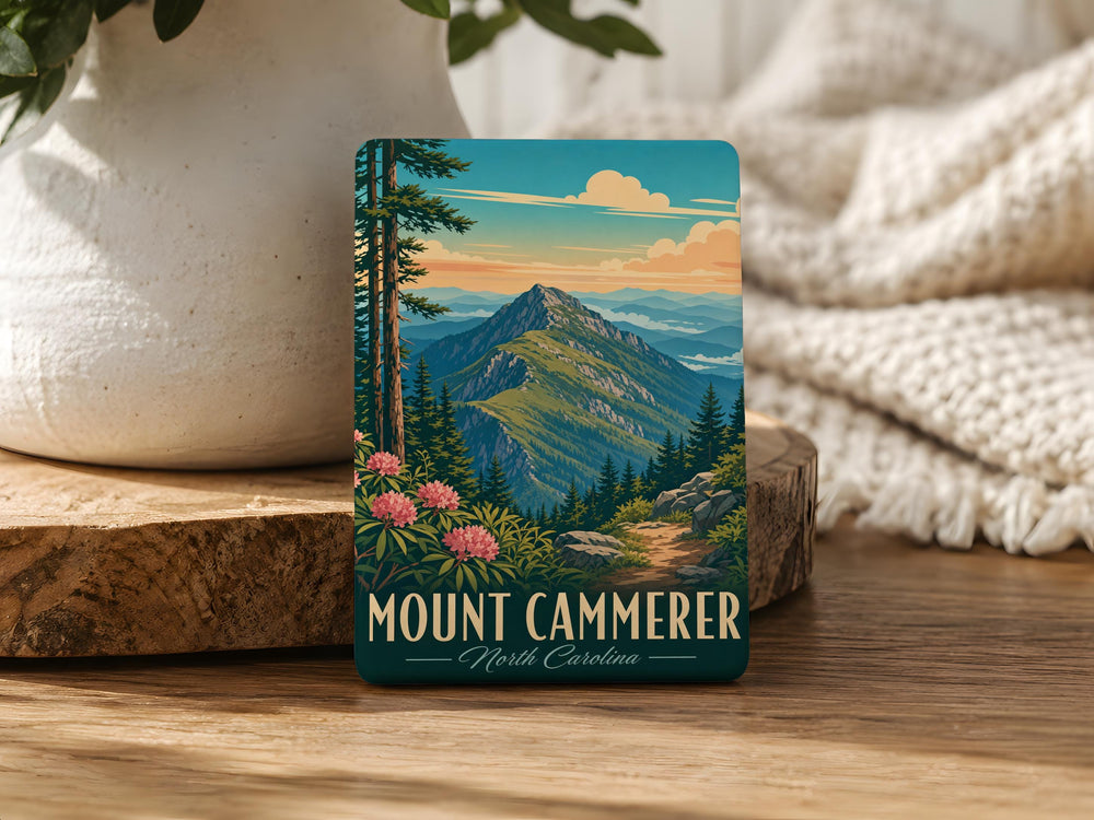 Mount Cammerer Fridge Magnet, Great Smoky Mountains National Park Souvenir, Mountain Landmark Travel Keepsake Magnet