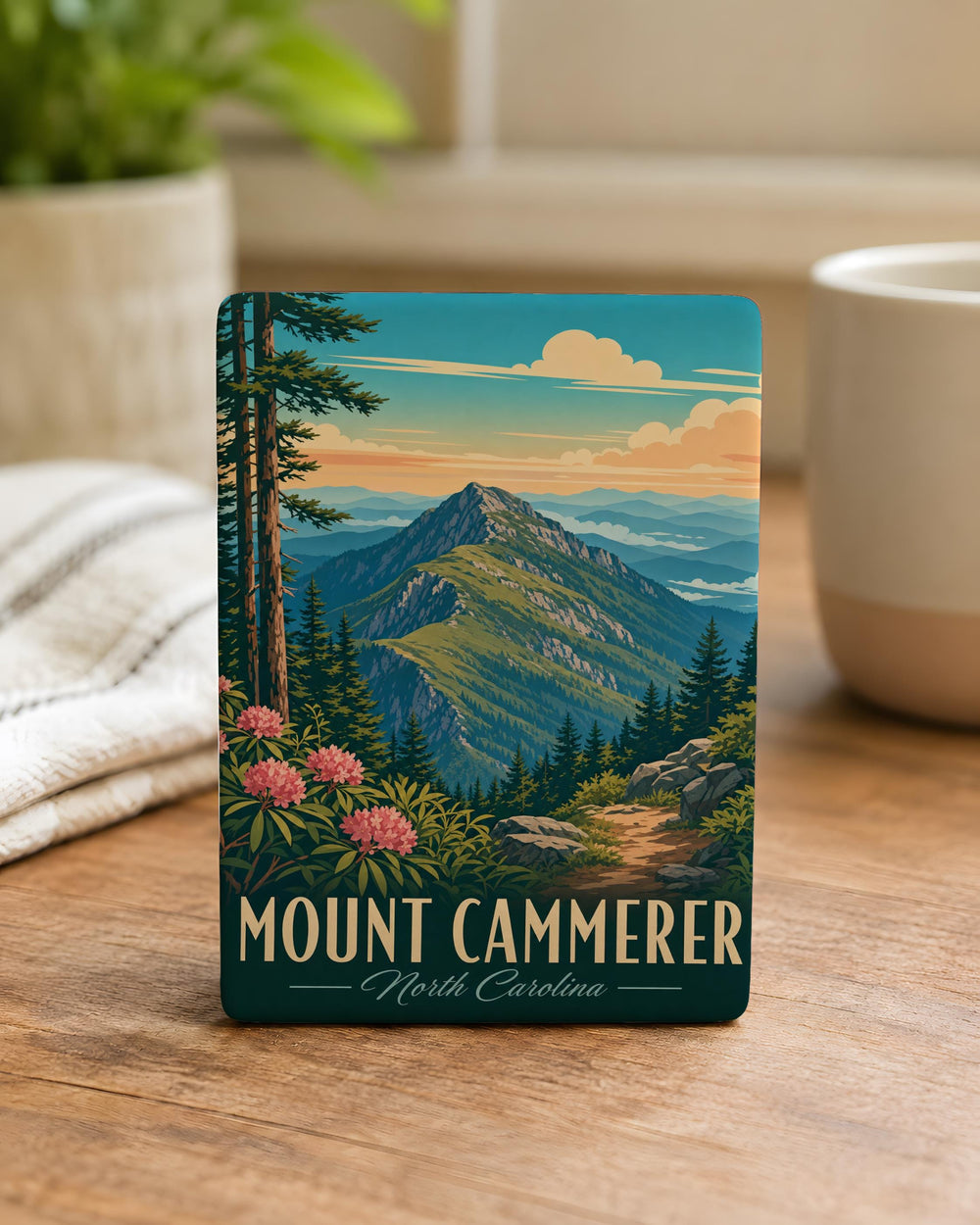 Mount Cammerer Fridge Magnet, Great Smoky Mountains National Park Souvenir, Mountain Landmark Travel Keepsake Magnet