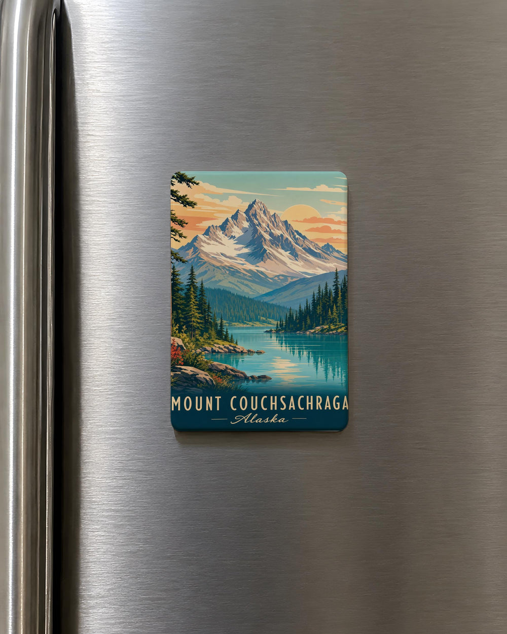 Mount Couchsachraga Fridge Magnet, Adirondack Mountain Souvenir, New York Hiking Peak Keepsake Magnet