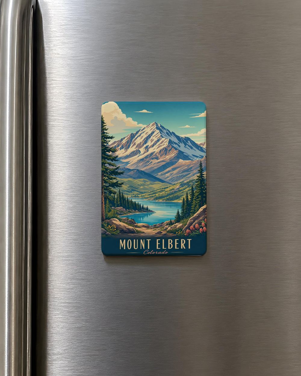 Mount Elbert Fridge Magnet, Colorado Mountain Souvenir Magnet, Rocky Mountains Peak Travel Gift, Hiking Adventure Keepsake