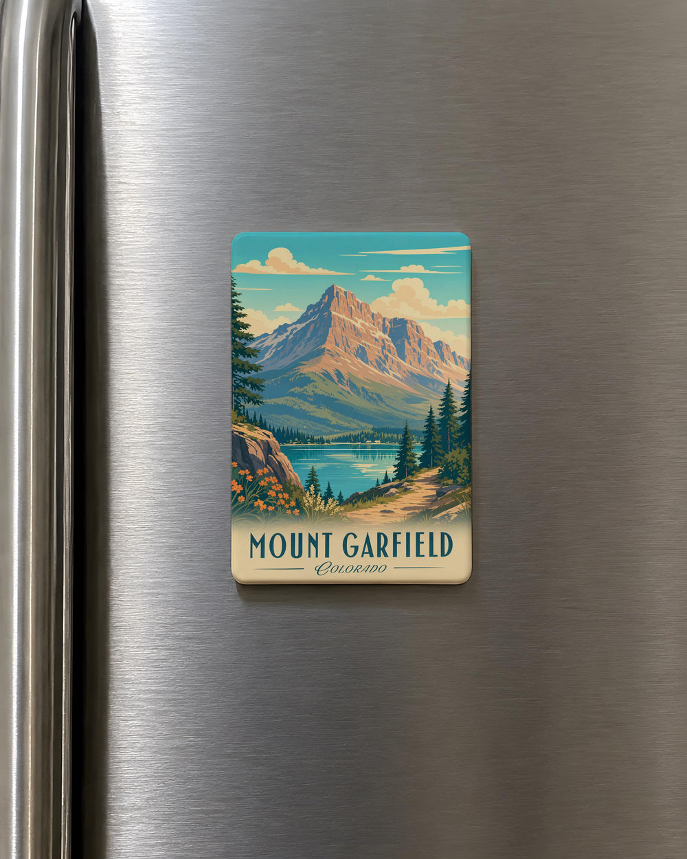 Mount Garfield Fridge Magnet, Mount Garfield Colorado Souvenir Magnet, Hiking Mountain Peak Travel Keepsake Magnet