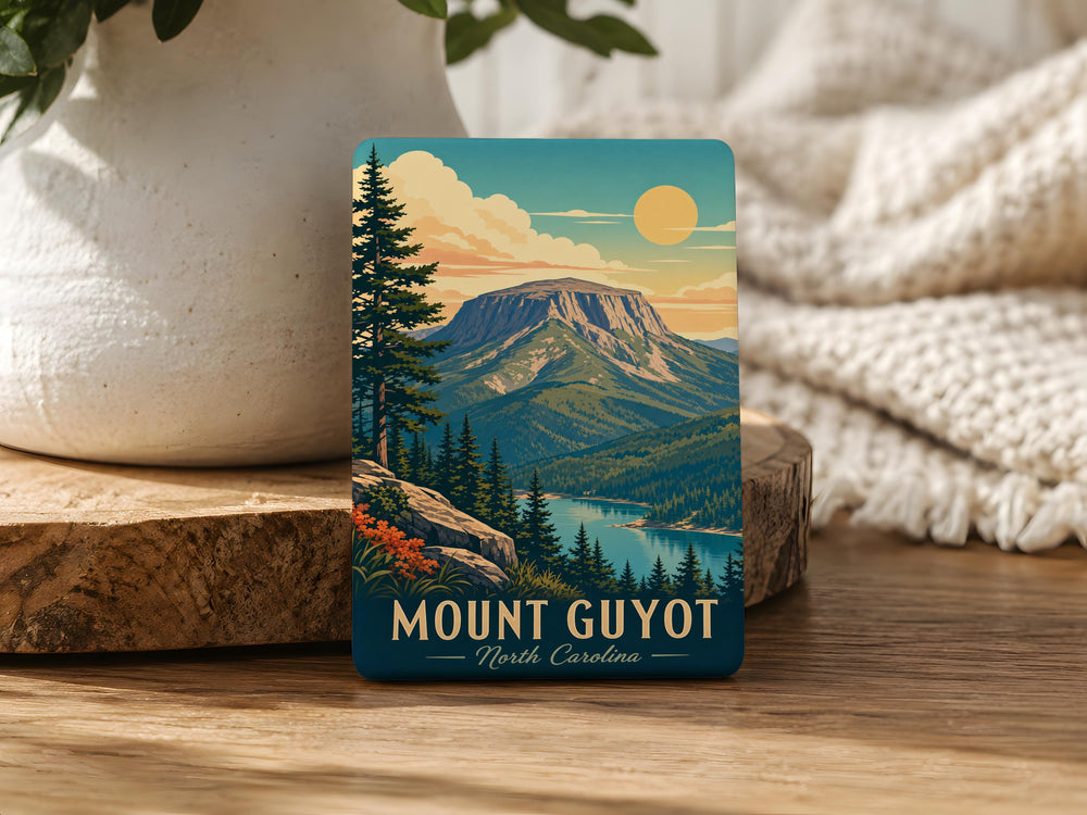 Mount Guyot Fridge Magnet, Great Smoky Mountains Peak Souvenir Magnet, Hiking Trail Travel Keepsake Gift