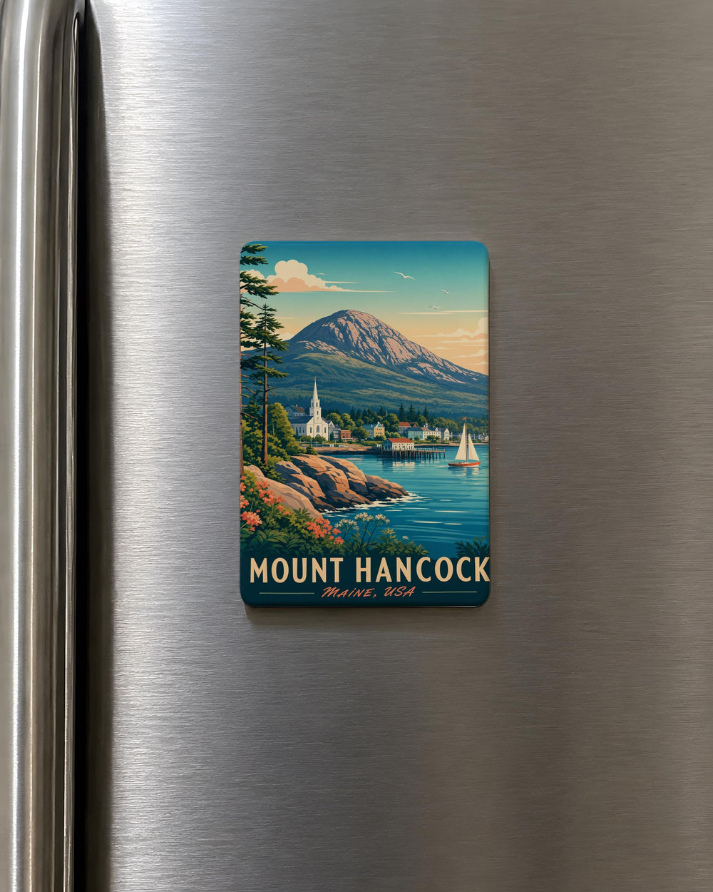Mount Hancock Fridge Magnet, New Hampshire White Mountains Souvenir, Mountain Peak Travel Gift, Hiking Trail Keepsake, Summit Decor
