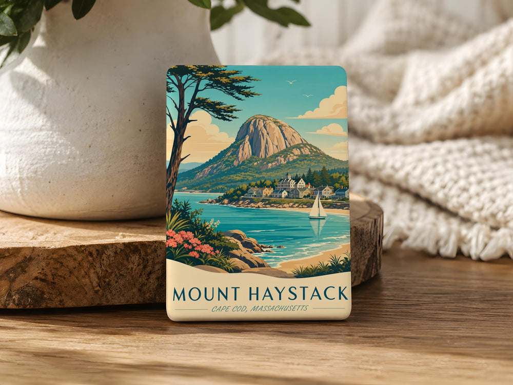 Mount Haystack Fridge Magnet, Mountain Peak Souvenir Magnet, Hiking Trail Gift, Outdoor Adventure Refrigerator Magnet
