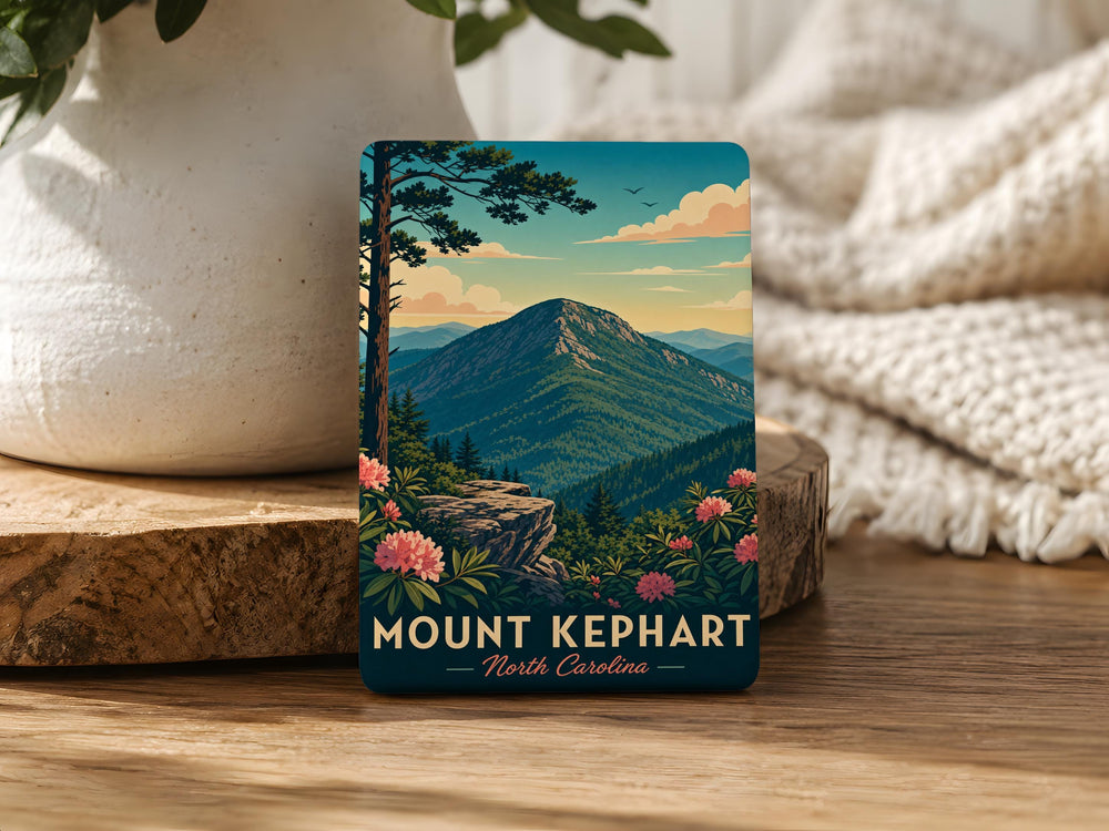 Mount Kephart Fridge Magnet, Great Smoky Mountains Souvenir Magnet, North Carolina Tennessee Mountain Landmark Gift