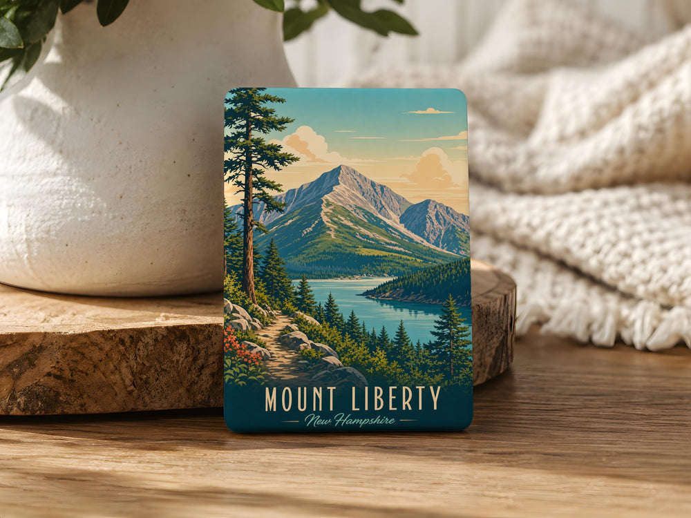 Mount Liberty Fridge Magnet, Mountain Landmark Souvenir Magnet, Travel Keepsake Refrigerator Magnet, Outdoor Adventure Gift