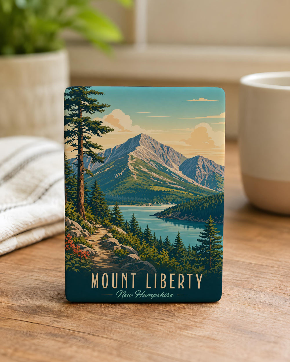 Mount Liberty Fridge Magnet, Mountain Landmark Souvenir Magnet, Travel Keepsake Refrigerator Magnet, Outdoor Adventure Gift