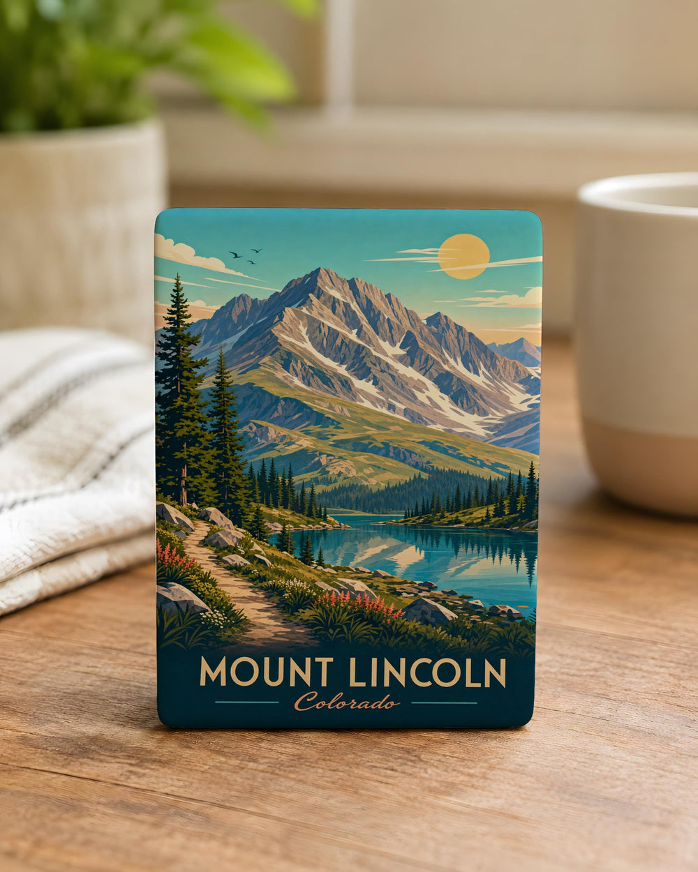 Mount Lincoln Fridge Magnet, Mountain Peak Souvenir Magnet, Colorado Mountain Gift, Hiking Adventure Keepsake Magnet