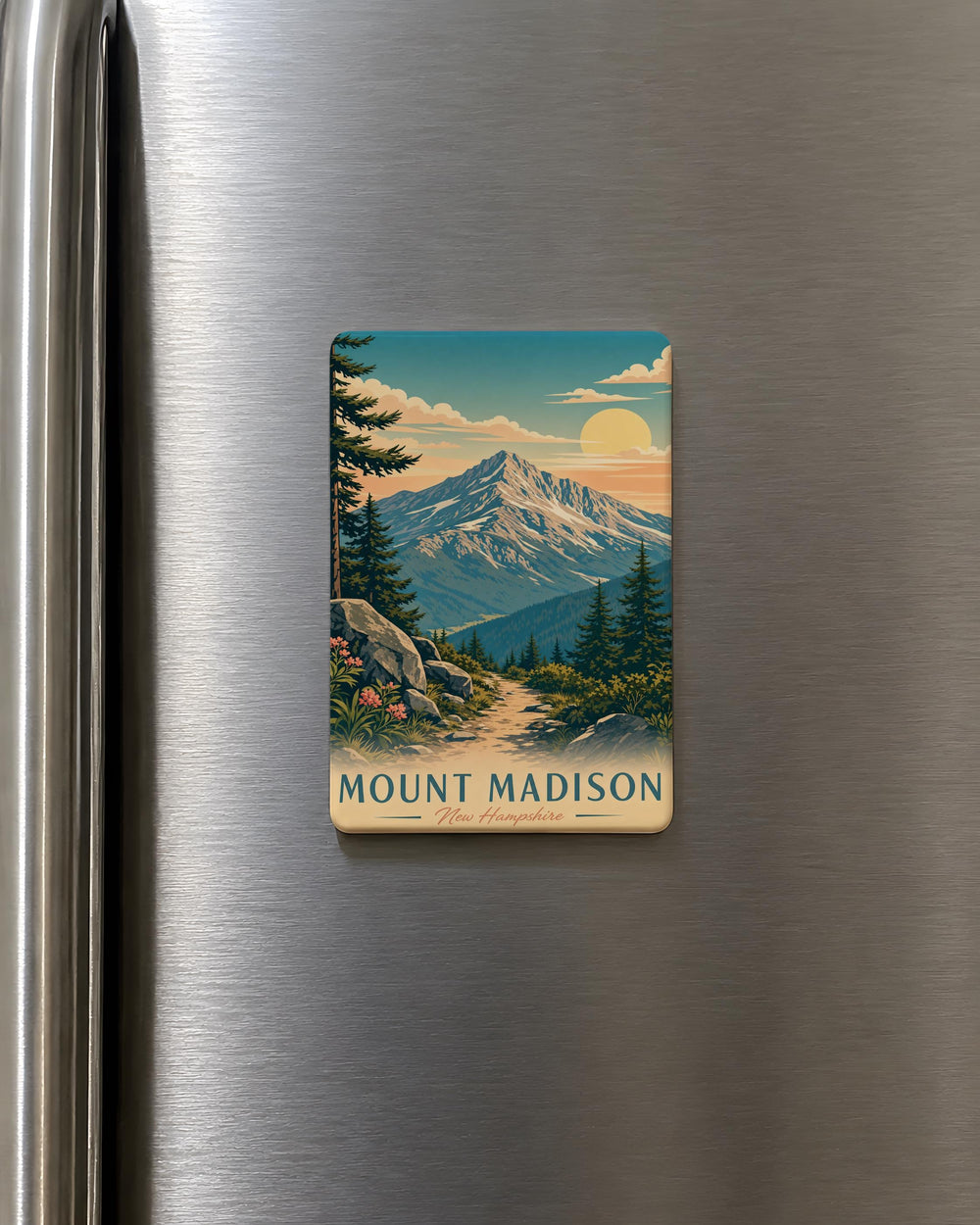 Mount Madison Fridge Magnet, White Mountains New Hampshire Peak Souvenir, Mountain Summit Travel Keepsake Gift