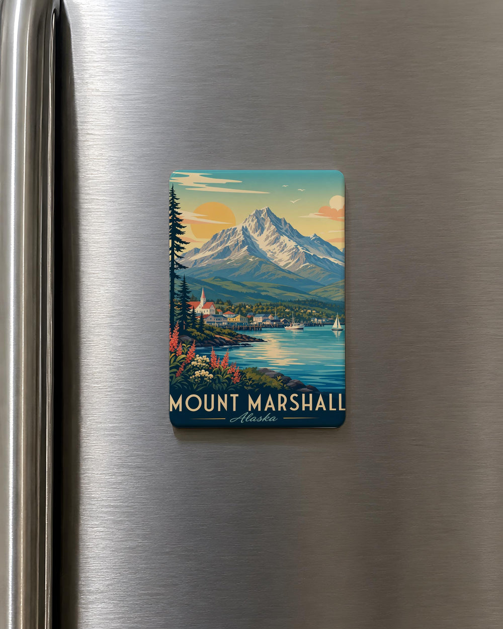 Mount Marshall Fridge Magnet, Adirondack Mountain Souvenir Magnet, New York Peak Keepsake, Hiking Trail Gift