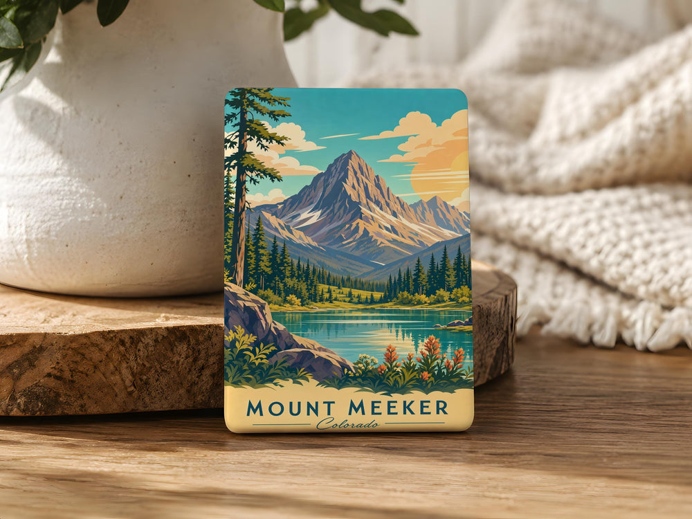 Mount Meeker Fridge Magnet, Colorado Mountain Peak Souvenir Magnet, Rocky Mountain National Park Keepsake Gift