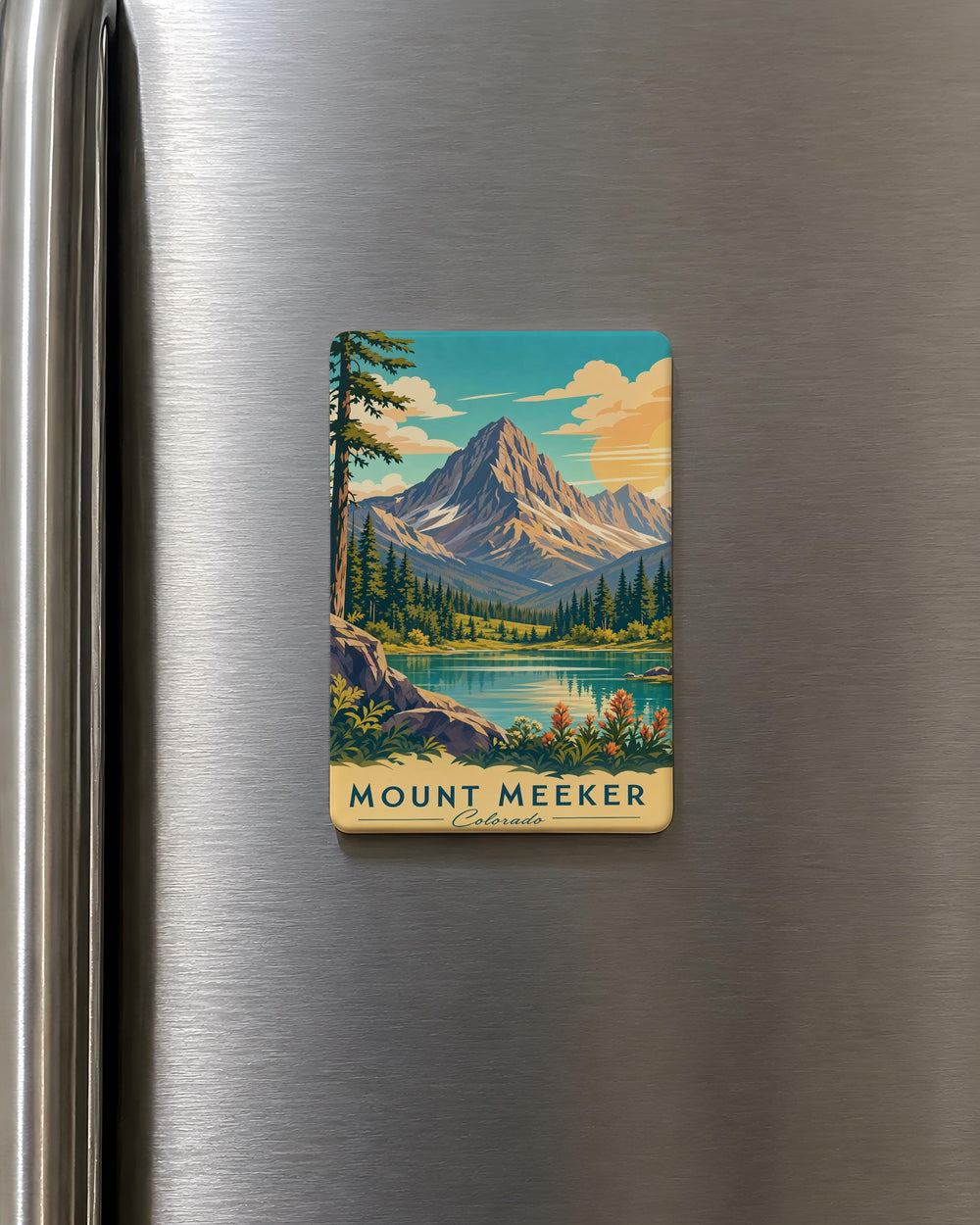 Mount Meeker Fridge Magnet, Colorado Mountain Peak Souvenir Magnet, Rocky Mountain National Park Keepsake Gift