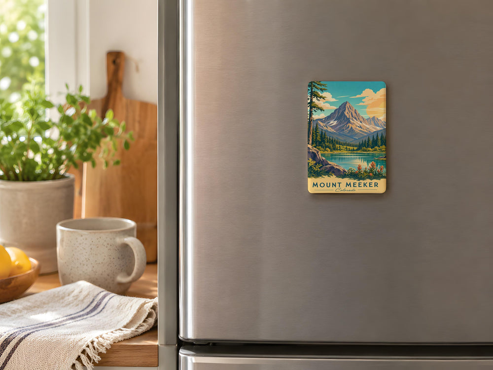 Mount Meeker Fridge Magnet, Colorado Mountain Peak Souvenir Magnet, Rocky Mountain National Park Keepsake Gift