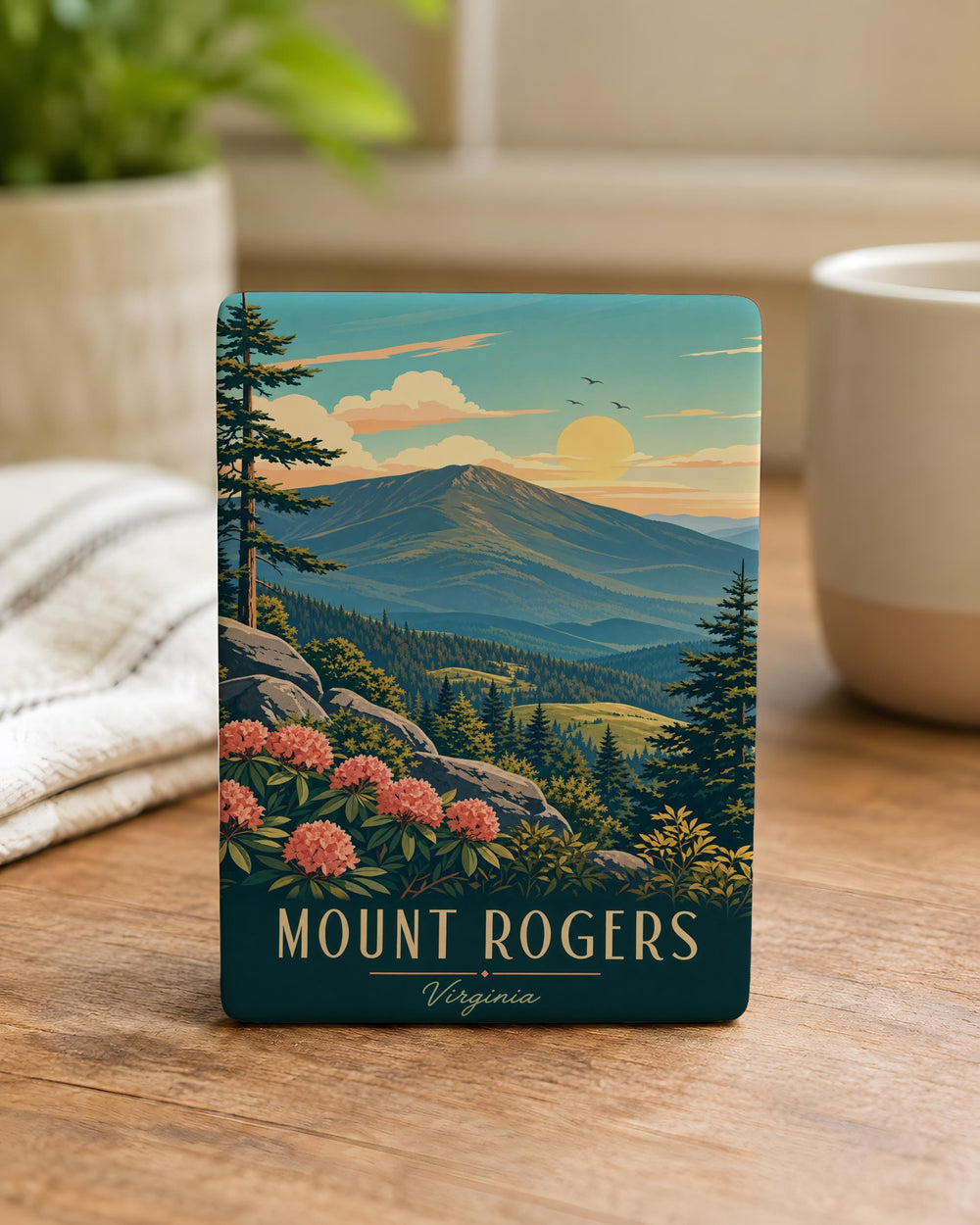 Mount Rogers Fridge Magnet, Mount Rogers Virginia Souvenir Magnet, Appalachian Mountains Travel Keepsake Magnet