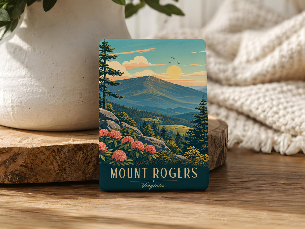 Mount Rogers Fridge Magnet, Mount Rogers Virginia Souvenir Magnet, Appalachian Mountains Travel Keepsake Magnet