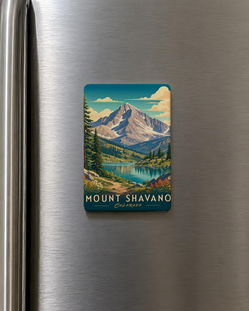 Mount Shavano Fridge Magnet, Colorado Mountain Peak Souvenir Magnet, Rocky Mountains Hiking Gift, Outdoor Adventure Decor
