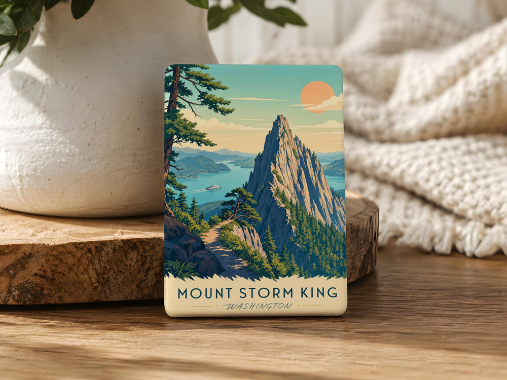 Mount Storm King Fridge Magnet, Hudson Highlands Mountain Souvenir Magnet, New York Hiking Peak Keepsake Magnet