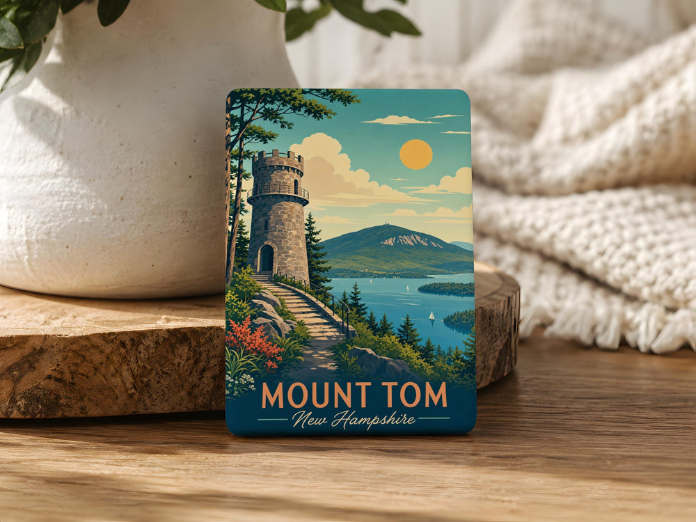 Mount Tom New Hampshire Fridge Magnet, Mt Tom NH Souvenir Magnet, Hiking Mountain Landmark Keepsake Gift