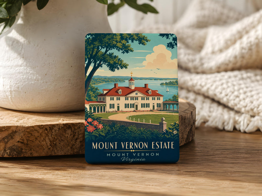 Mount Vernon Estate Fridge Magnet, George Washington Historic Home Souvenir, Virginia Landmark Travel Keepsake Magnet