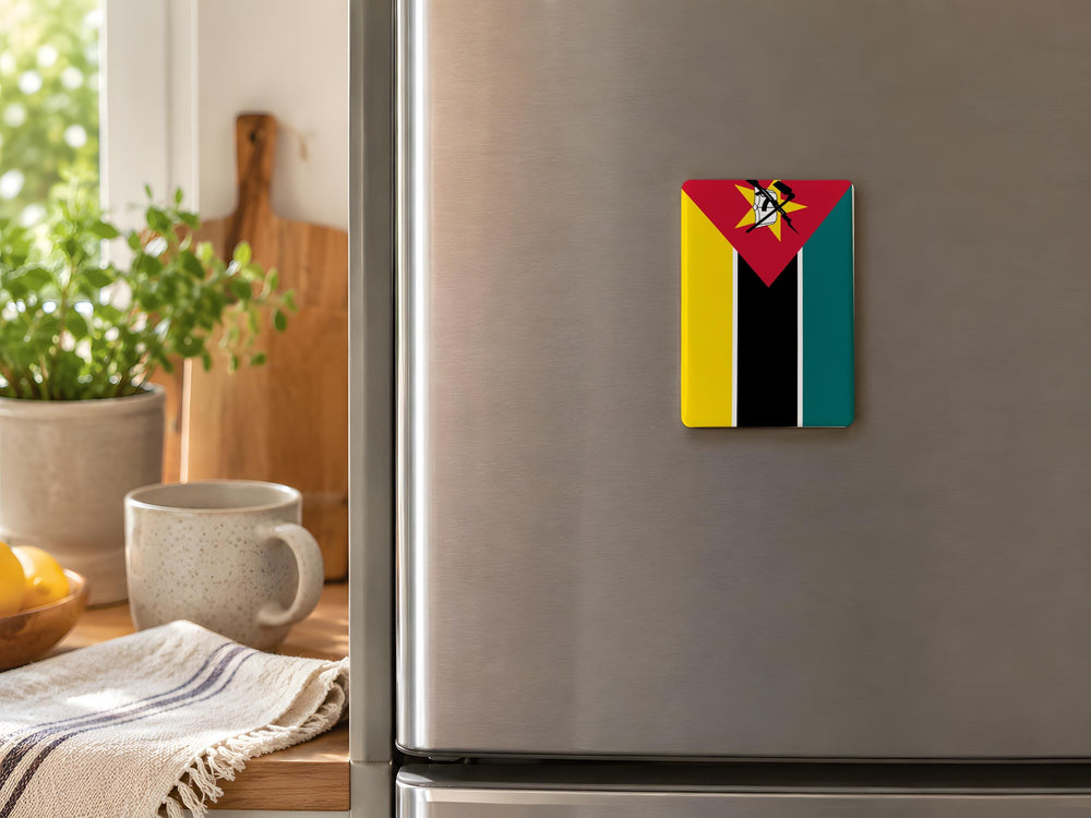 Mozambique Flag Fridge Magnet, Mozambique National Flag Magnet, Mozambique Souvenir Refrigerator Magnet