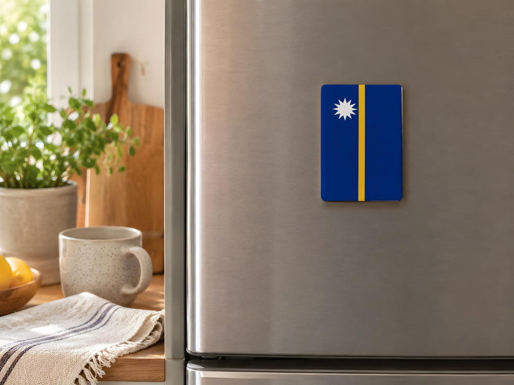 Nauru Flag Fridge Magnet, Nauru National Flag Magnet, Nauru Souvenir Magnet, Pacific Island Flag Refrigerator Magnet