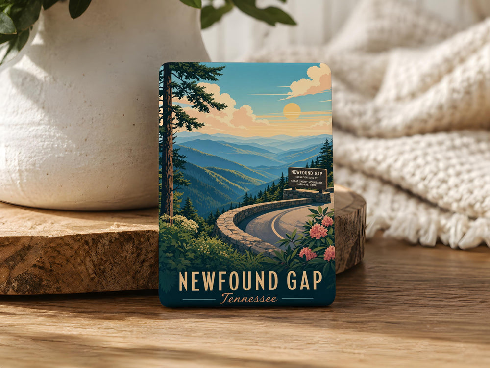 Newfound Gap Fridge Magnet, Great Smoky Mountains National Park Souvenir, Scenic Mountain Pass Travel Gift