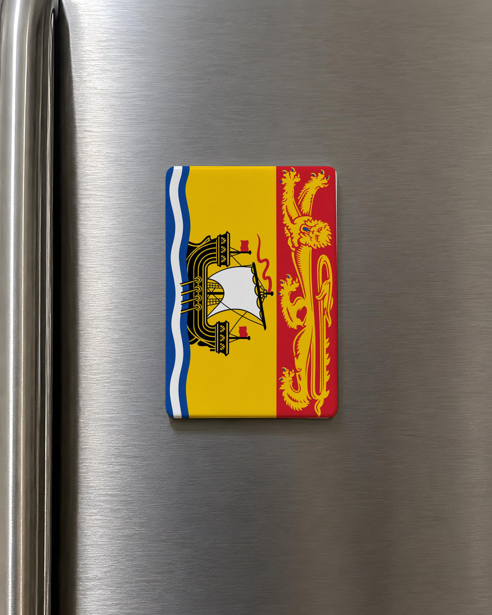 New Brunswick Provincial Flag Fridge Magnet, New Brunswick Canada Souvenir Magnet, Maritime Province Flag Kitchen Magnet