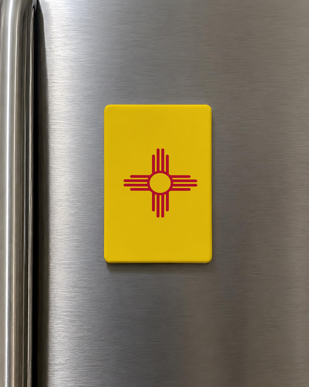 New Mexico State Flag Fridge Magnet, New Mexico Flag Magnet, Zia Sun Symbol Souvenir Magnet, Southwest Gift Magnet